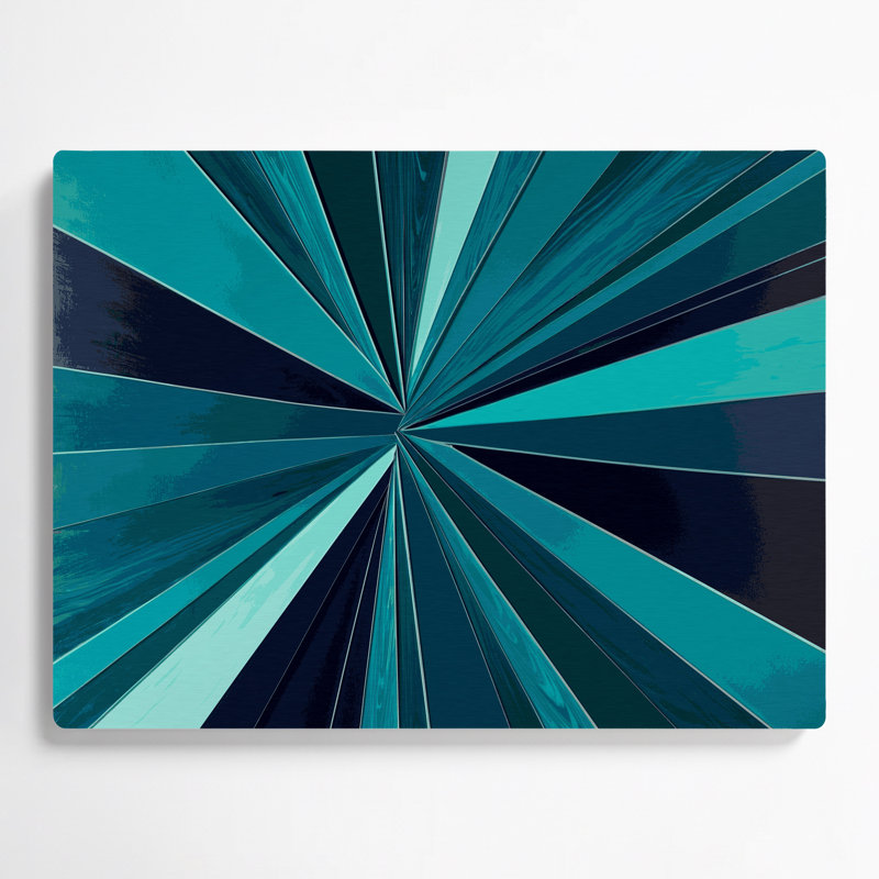 Art mural rigide en métal bleu 32, H 11 po x l 14 po