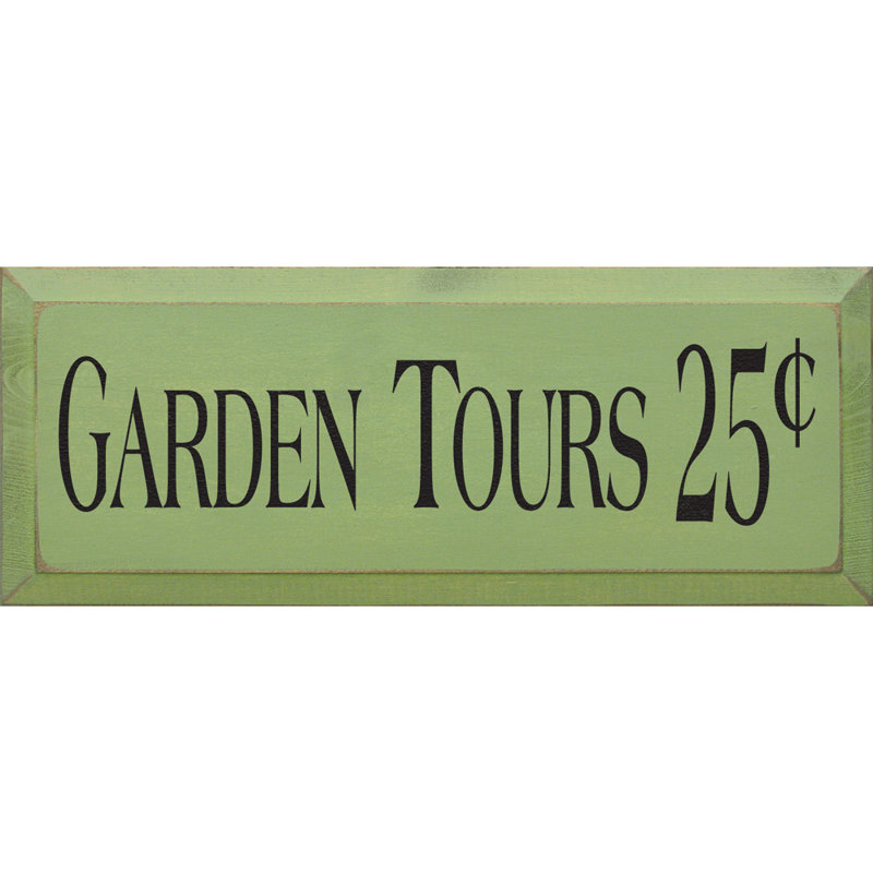 Art textuel 25 cents, visites de jardin