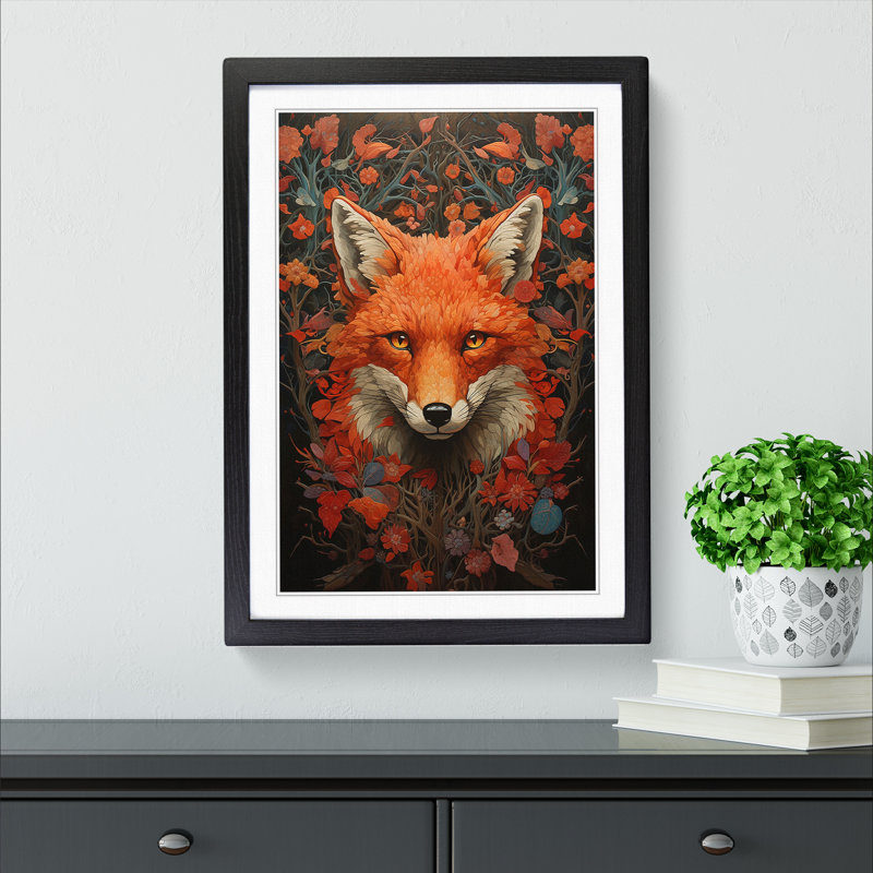Single Picture Frame Print on Wood, 34cm H x 25cm W, Black Framed