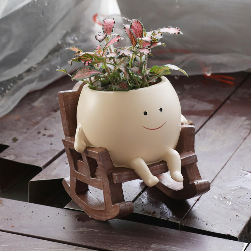 Pot de fleurs mignon en résine