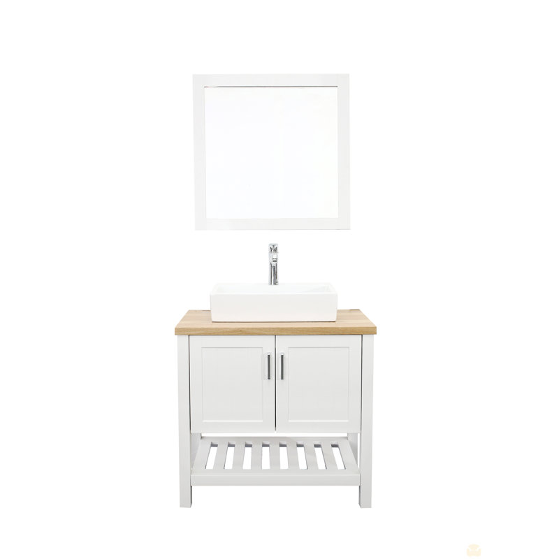 20.6" Square Ceramic Vessel Sink