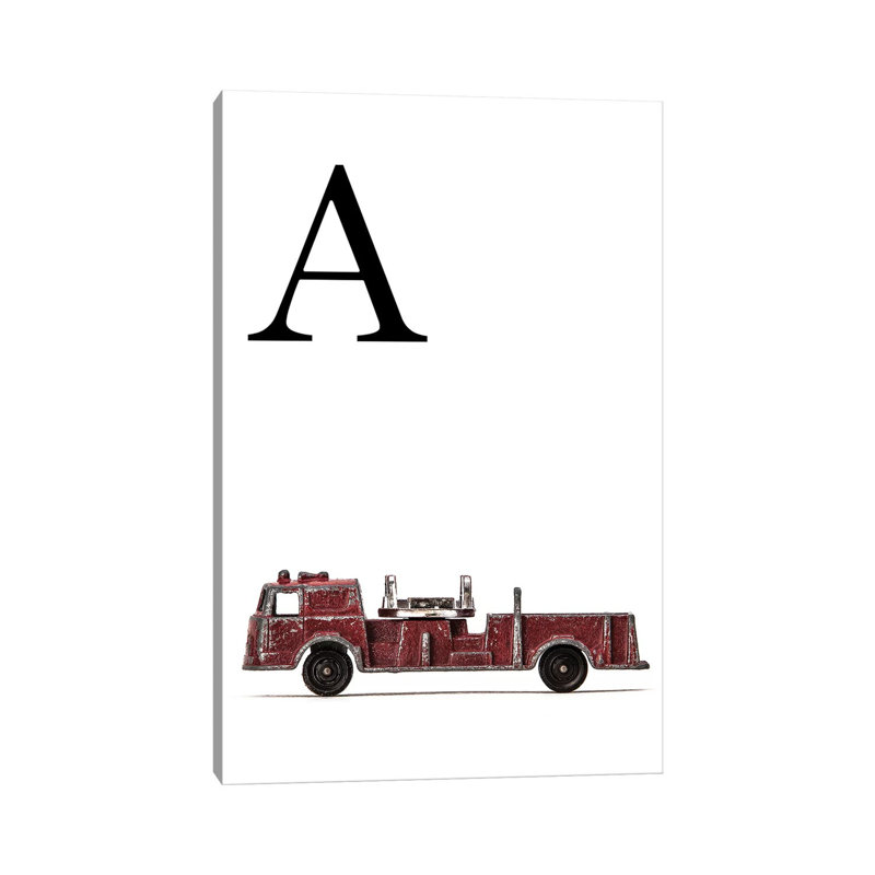 A Fire Engine Letter - Print on Canvas, 101.6 cm H x 66.04 cm W x 3.175 cm D, Wrapped Canvas