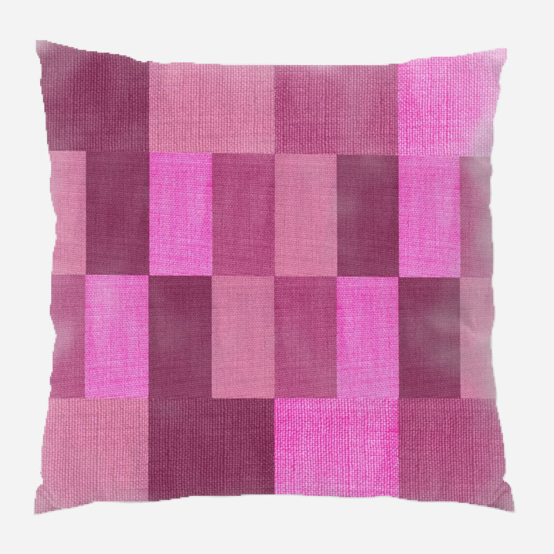 Fabric Geometric Microsuede Reversible Throw Pillow