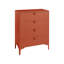 4 Drawer Chest Andreita Metal Golden Brown