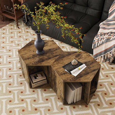 2 pièces, table basse hexagonale, table d'appoint