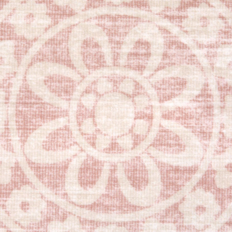 Wyatt & Ash Finley Machine Washable Rug, Pink/Cream, 7'8" x 10'