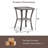 20 inch Patio Side Table, Outdoor Patio Wicker Square End Table Double Storage Layer, All-Weather Rattan Coffee Tables Porch Furniture for Backyard Poolside Garden-95075983