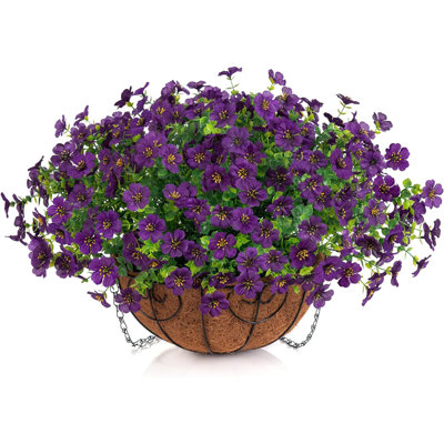 Panier de fleurs artificielles artificielles pour l'été