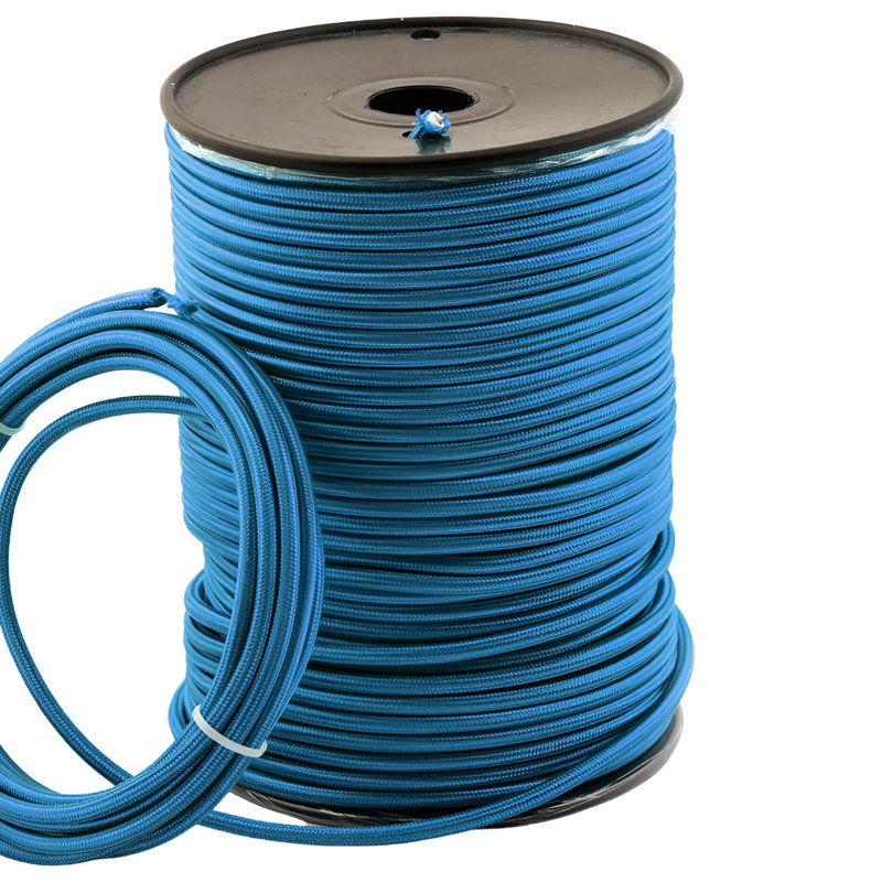 Wolbach 2Core Round Fabric, Vintage Style Italian Braided 0.75Mm Flexible Lighting Electrical for UK Lighting Cable