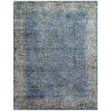 Cassina Oriental Hand Loomed Denim/Gold Area Rug