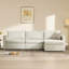 Canapé modulaire de rangement en L à 3 sièges 118,11 po Hymes avec coussin détachable, canapé modulaire avec repose-pieds-132785874