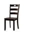 Ensemble de table de salle à manger cinq pièces avec table carrée et chaises à dossier en lattes, 4 chaises avec 1 table pour la salle à manger-129760009-129760010-129760011-129760012-129760016