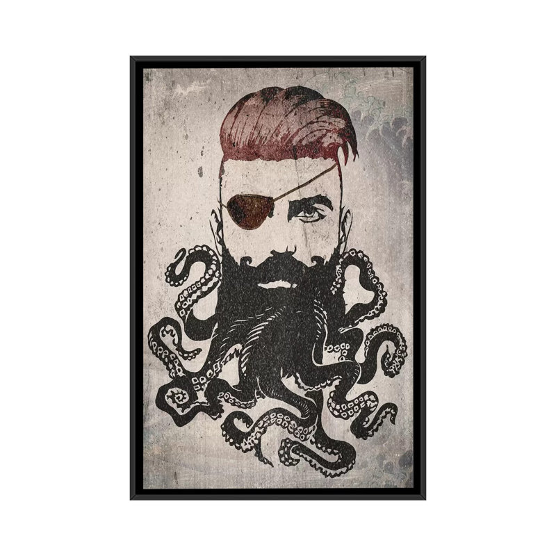 « black airblown », impression sur toile, H 26 po x l 18 po x P 1,5 po, Toile avec cadre noir, Pas de tapis