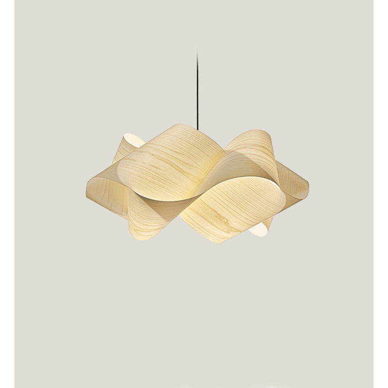 Swirl 1 - Light Pendant, Ivory White, Matte Black, E26