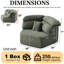Méridienne à assise unique de 53 pouces à sensation cocooning moderne, canapé modulaire au design enveloppant élégant, canapé «Lazy & Cozy» Vibe, convient à divers cas d'utilisation-1110937773