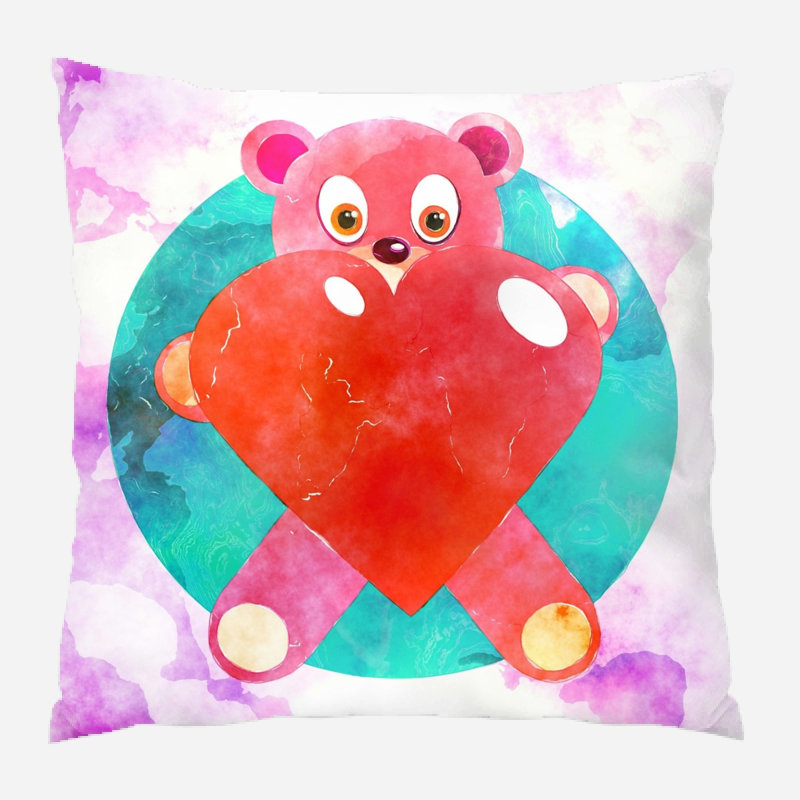 Coussin watercolour Wilclay, Intérieur, Microsuède