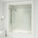 Elan E-Class 56-60" W x 66" H Sliding Frameless Tub Door with 3/8" Clear Glass