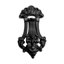 Heurtoir de porte en fonte noire pour porte d'entrée 7 1/2 "X 4"