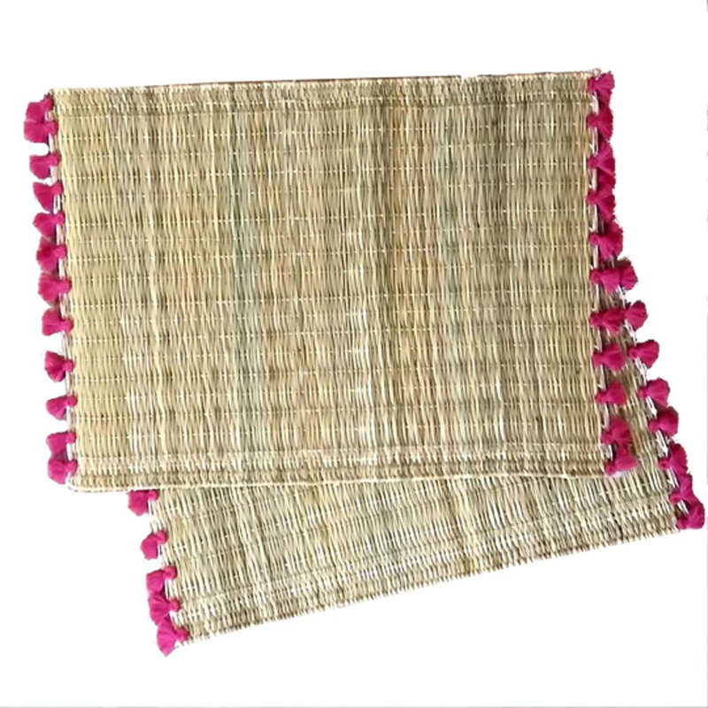 Napperon Lola avec pampilles, Fuchsia