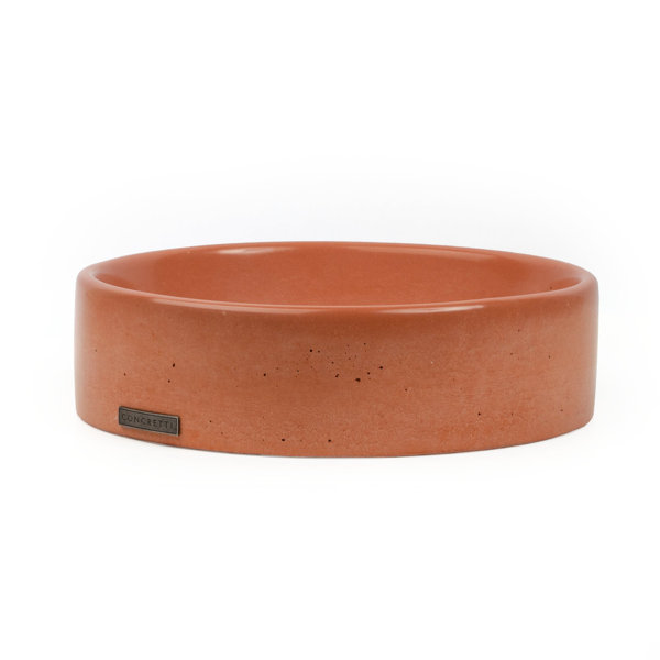 Concretti Designs 13.5 Orange Concrete Circular Vessel Bathroom Sink | Wayfair Concretti Designs 13.5 Orange Concrete... 