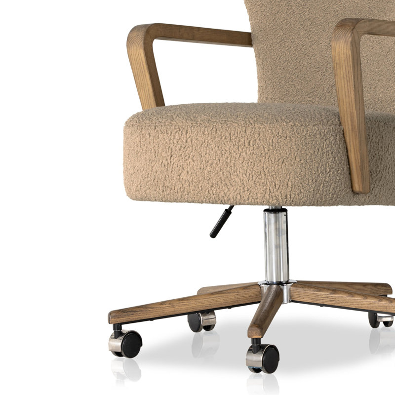 Melrose Swivel Executive Chair, Sheepskin Camel