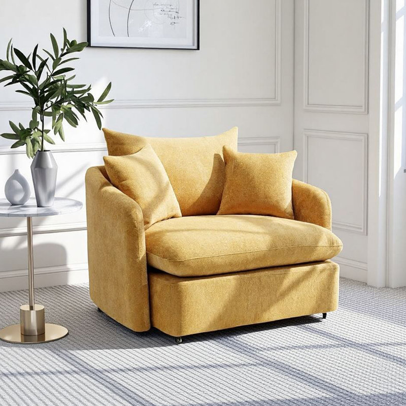 Fauteuil d'appoint 41 po, Jaune