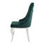 Ensemble de 2 chaises d'appoint en tissu vert et acier inoxydable