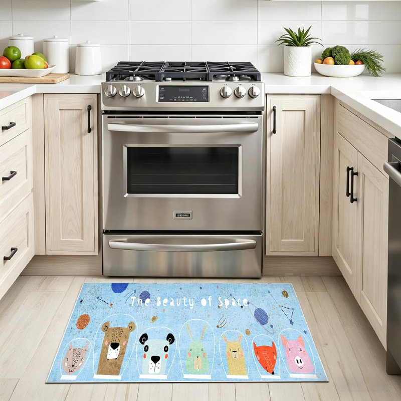 Tapis noir mignons et lavables à la machine, Rectangle 32" x 47"
