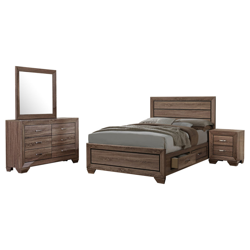 Dylen 4-piece Queen Bedroom Set Washed Taupe, Queen