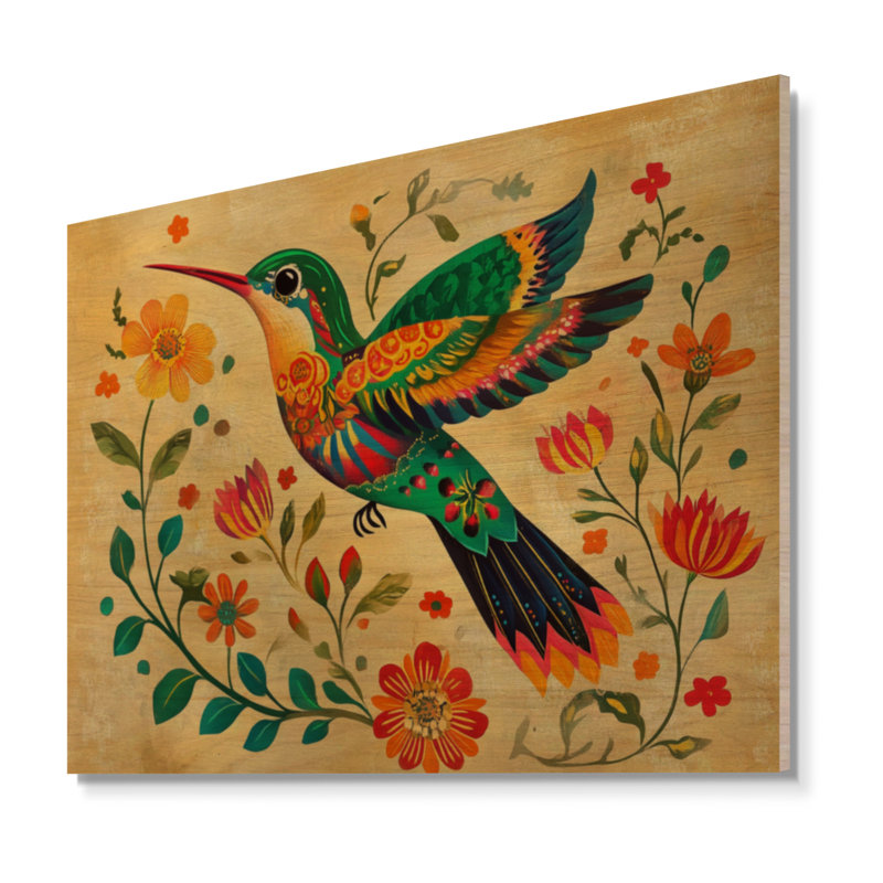 Décoration murale colibri de colibri mexicain II - Nature, H 24 po x l 32 po, Rectangulaire