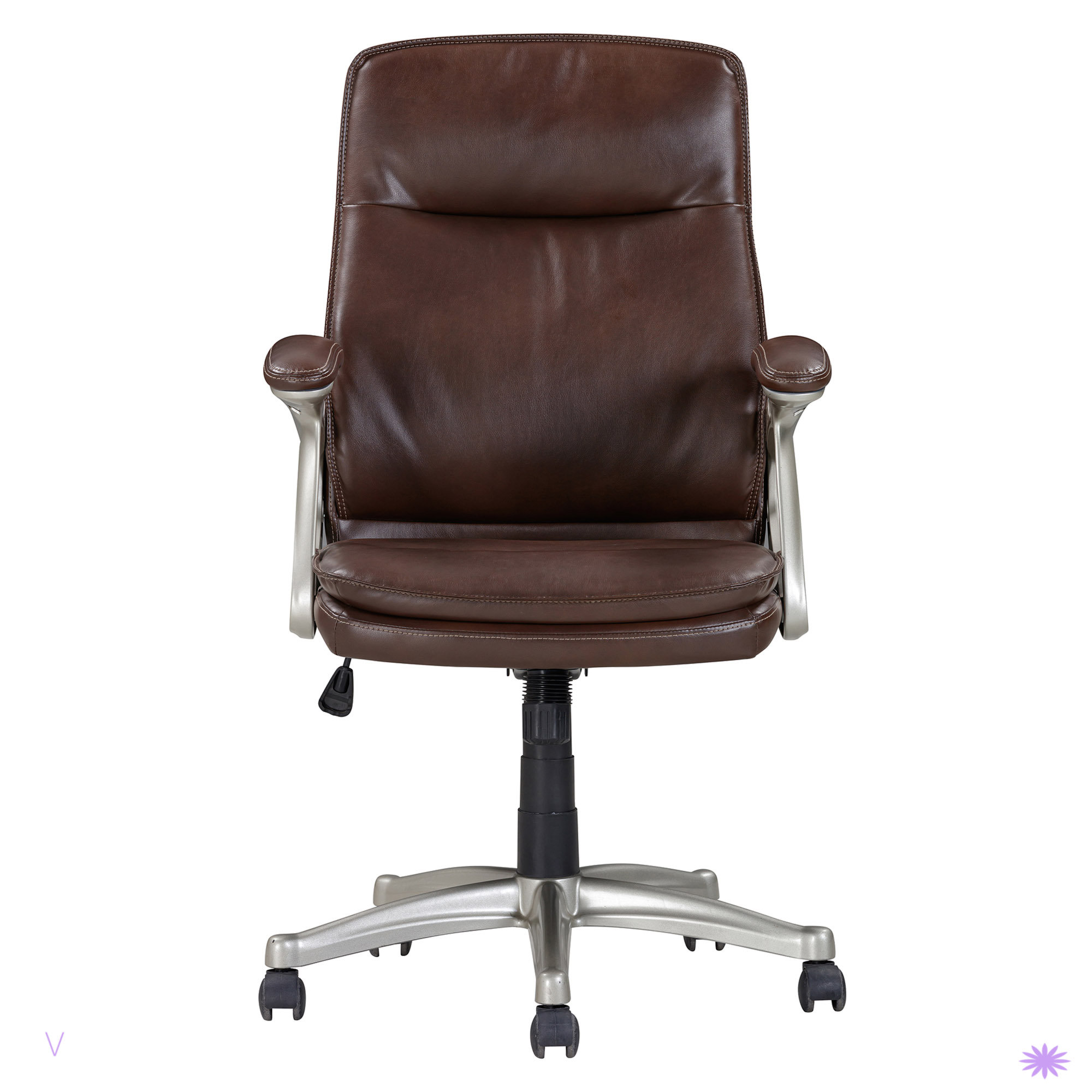 Ebern Designs Mid Back Faux Leather Swivel Office Executive Chair | Wayfair