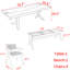Ensemble de table rectangulaire moderne et simple en bois massif