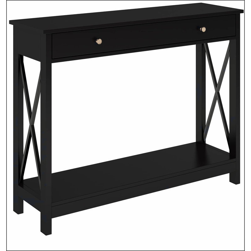 Console avec tiroir et tablettes de rangement, canapé d'entrée pour salon