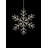 Serene Spaces Living Glass Beaded Snow Flake Ornament, Pack of 6