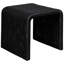 Table de bout carrée noire tissée rétro, pour les salons, les chambres à coucher, les cuisines, style minimaliste en forme de U, structure appropriée