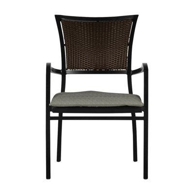 Aire Stacking Patio Dining Armchair With Cushions