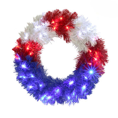 Ame Faux Lighted Pine 24'' Wreath