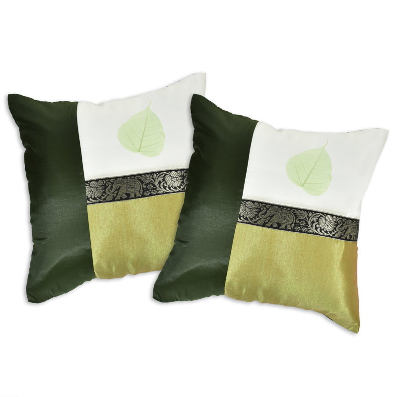 Housse de coussin en coton 16 po, Vert