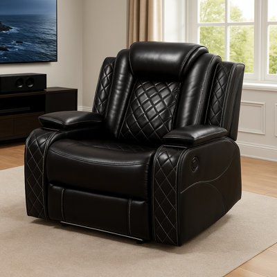 Power Living Room Furniture Sets,Electric Recliner Chair,Sectional Sofa Loveseat With Spacious Storage,1-Seater by Winston Porter