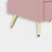Velvet Upholstered 3 Drawers Wooden Nightstand, Marbling Stickers Worktop, Metal Legs&Handles-915592981