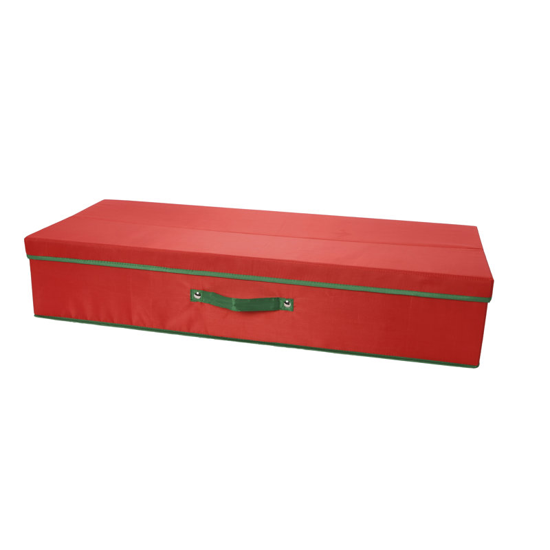 Organisateur de papier cadeau avec couvercle Maye, Rouge / Vert
