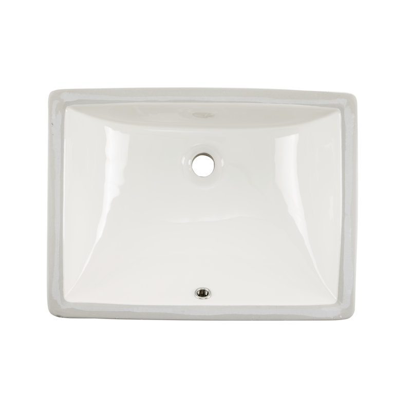 Cahaba 20'' Vitreous China Rectangular Bathroom Sink with Overflow, Biscuit