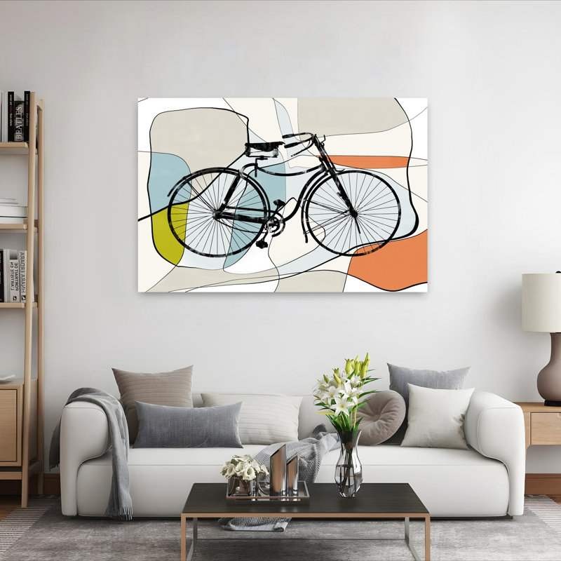 Art contemporain, art moderne abstrait, H 40 po x l 60 po