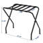 Porte-bagages pliable portatif en métal noir, support pour valises pour chambre d'amis, chambre à coucher et hôtel