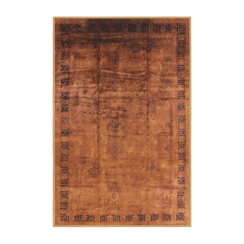 Tapis brun à motif oriental, Rectangle 6 pi x 9 pi