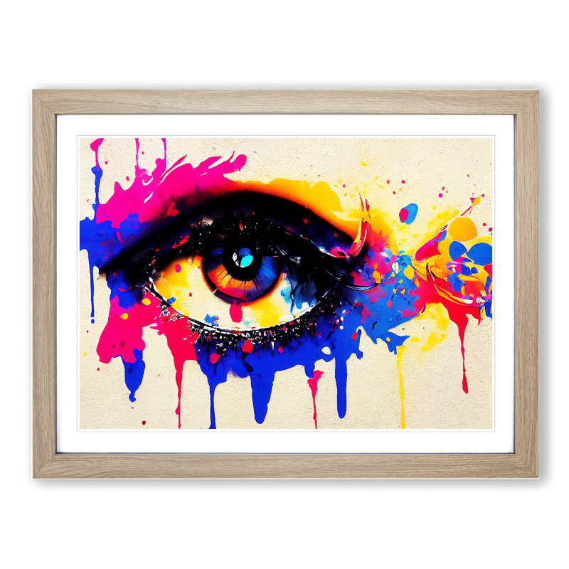 Eye Of A Woman Vol.2 Abstract - Single Picture Frame Print, 46cm H x 64cm W x 2cm D, Oak Framed