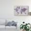 «Old World Map Purple Gray» par Wild Apple Portfolio - impression sur toile-720927508