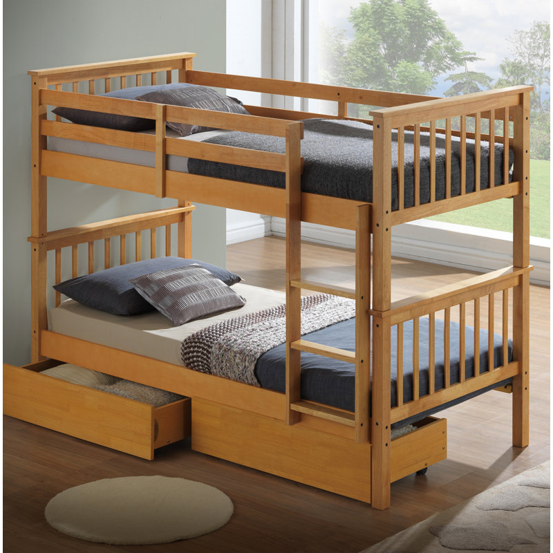 Fincham Single (3') Standard Bunk Bed, Beech