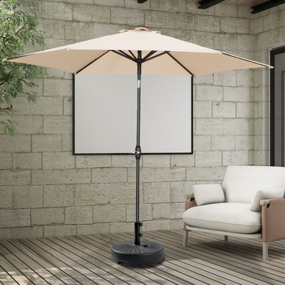 Parasol de marché 9 pi avec base Ehmann