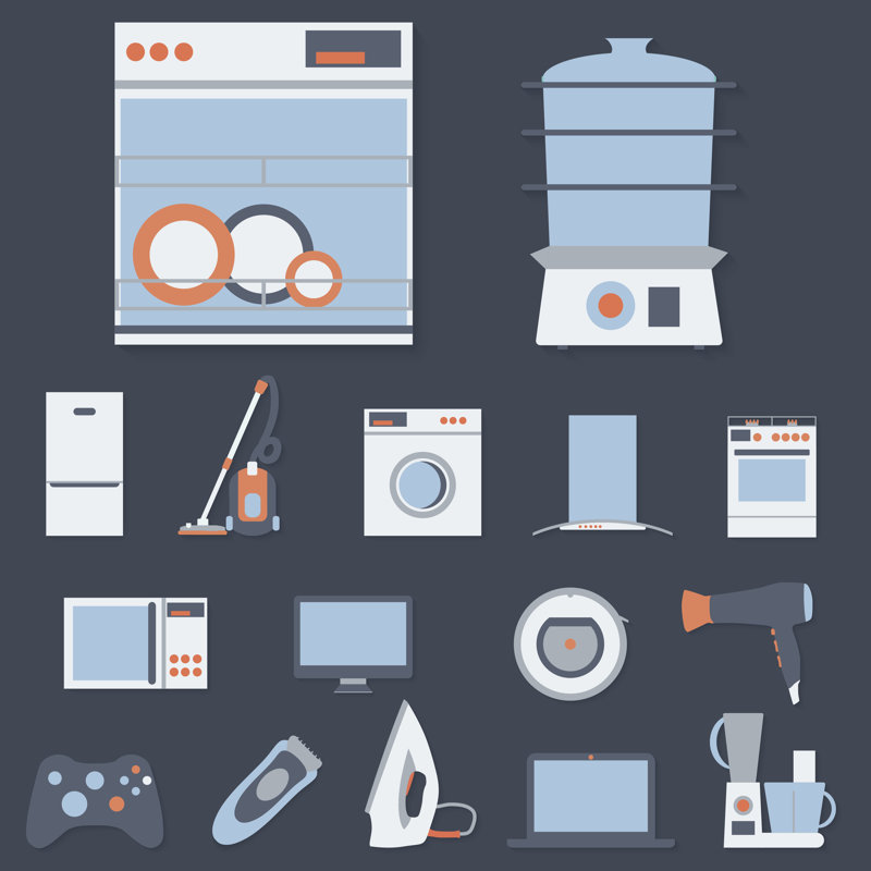 Chartez Home Appliances, H 12 po x l 12 po